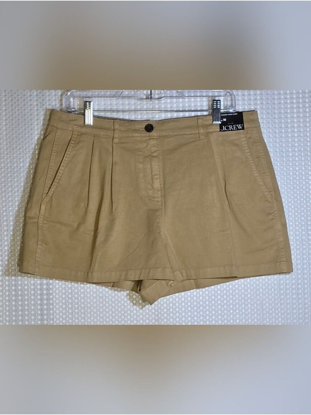 J. Crew Pleated Heritage Chino Shorts Khaki Tan 3" Inseam Classic Americana - Picture 7 of 14